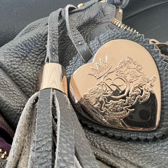 Robert Dice: Vintage Dove Grey Leather Bag unique high quality Y2K style - Picture 3 of 6